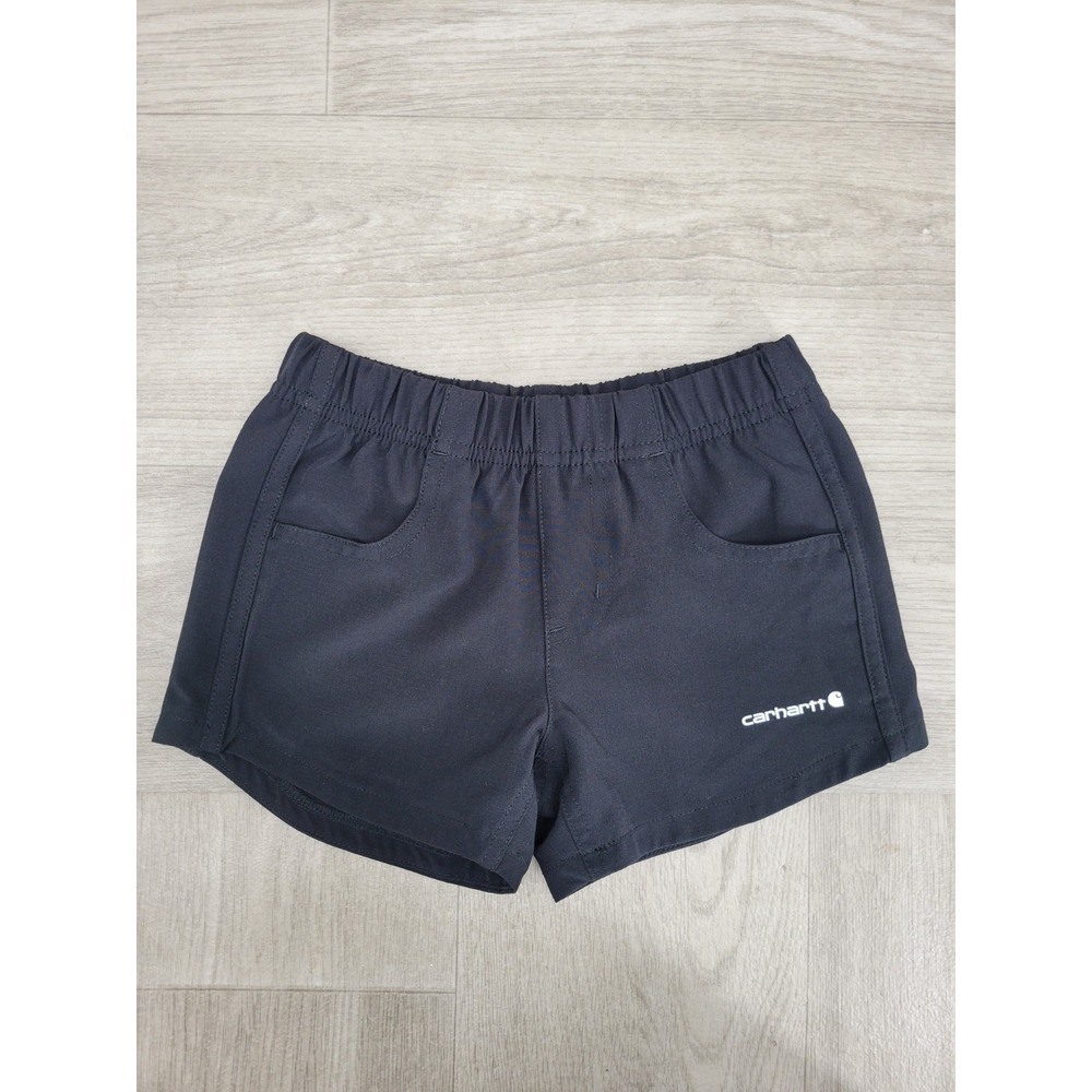 Carhartt Force Girls Shorts Size 4T Black Pull On Elastic Waist Pockets Athletic